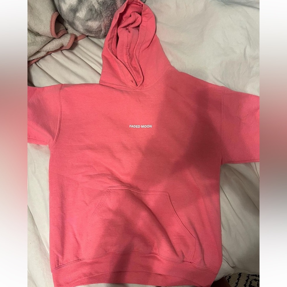 Pink Faded Moon Hoodie! Great condition!